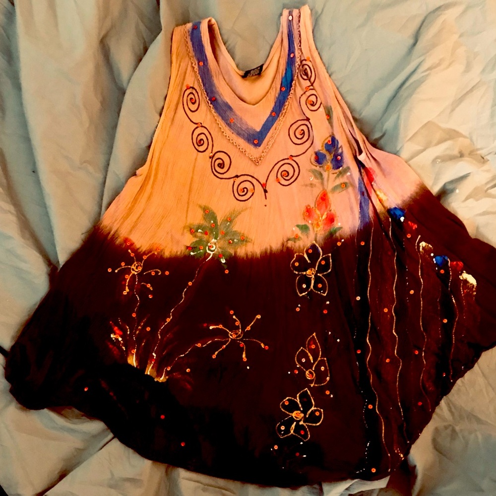 Bohemian Gem🌻Free Size with tie-dye/paint look☮️